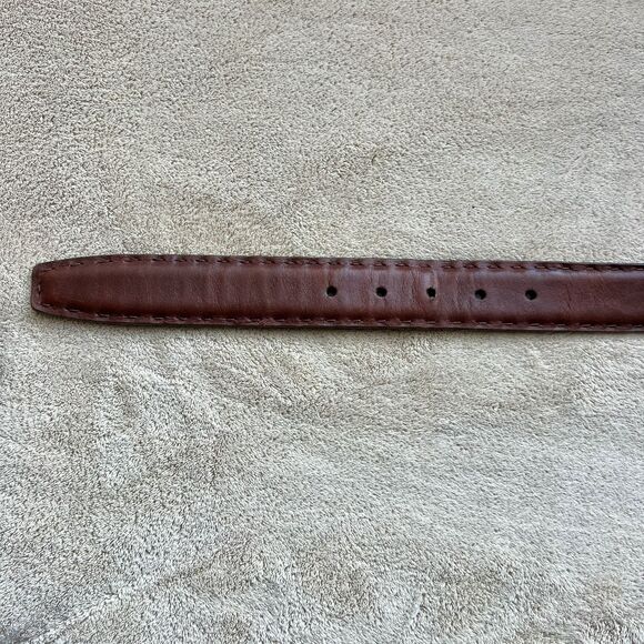 Torino Aniline Kipskin Shoulders Brown  Leather Belt Men’s 40 Made in USA 65561 - Picture 8 of 15